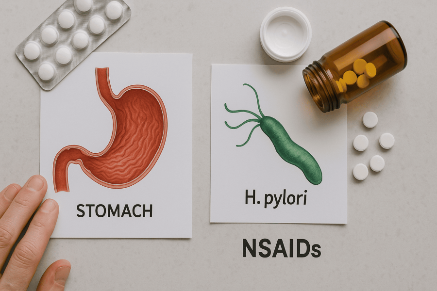 Causes of Ulcers: H. pylori and NSAIDs