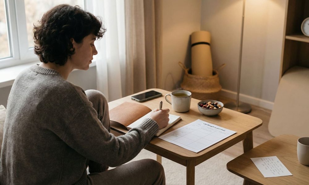 Mental wellness guide with practical coping tools for stress, mindfulness, and resilience building